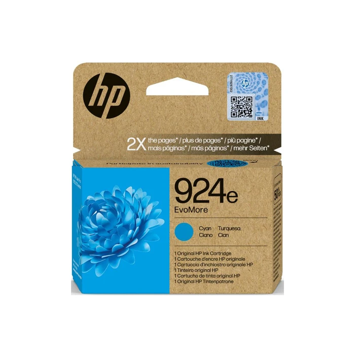 HP 924e EvoMore Γνήσιο Μελάνι Εκτυπωτή InkJet Κυανό (4K0U7NE)