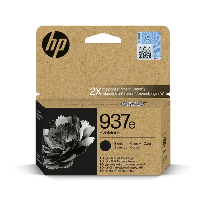 HP 937e EvoMore Μαύρο Γνήσιο Μελάνι Εκτυπωτή InkJet (4S6W9NE)