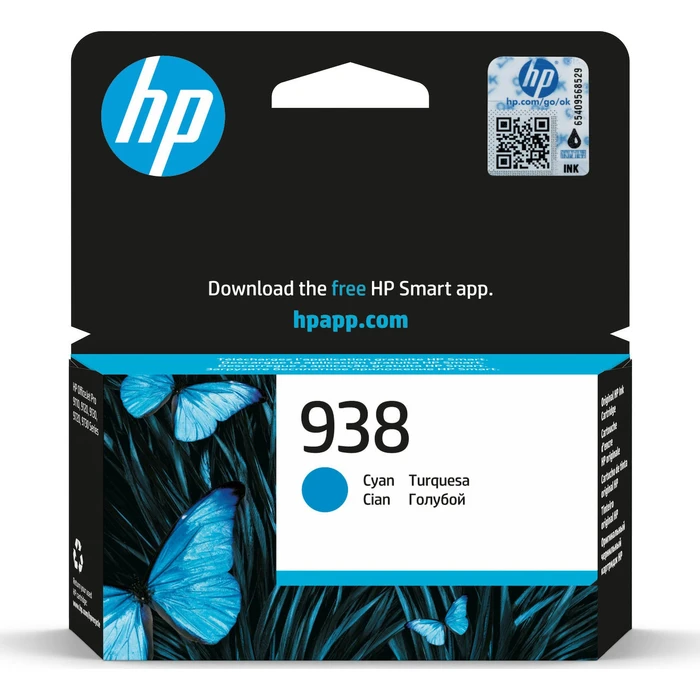 HP 938 Original Cyan Ink Cartridge (4S6X5PE)