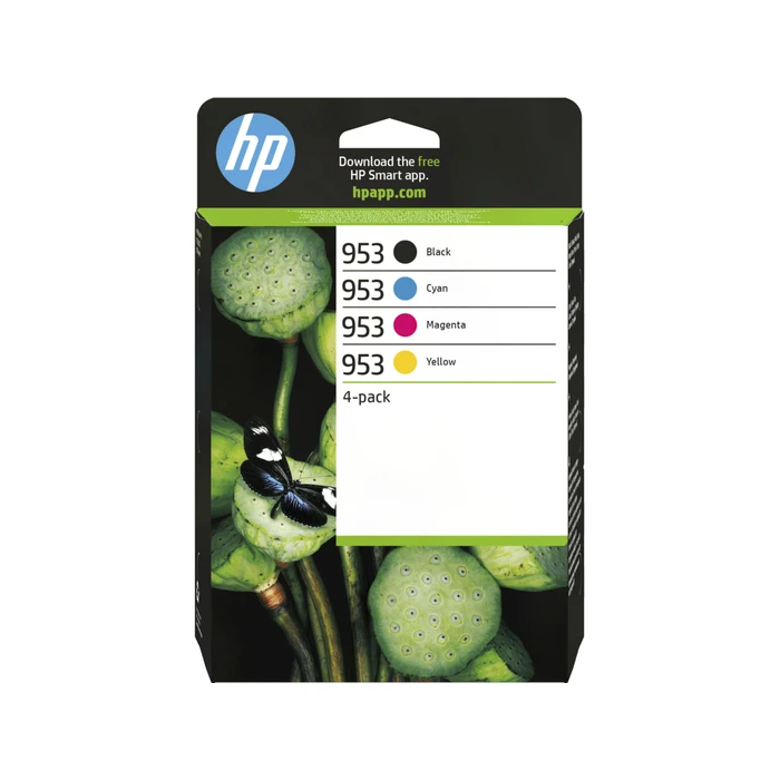 HP 953 4-Pack Original Ink Cartridges (Black, Cyan, Magenta, Yellow) - 6ZC69AE