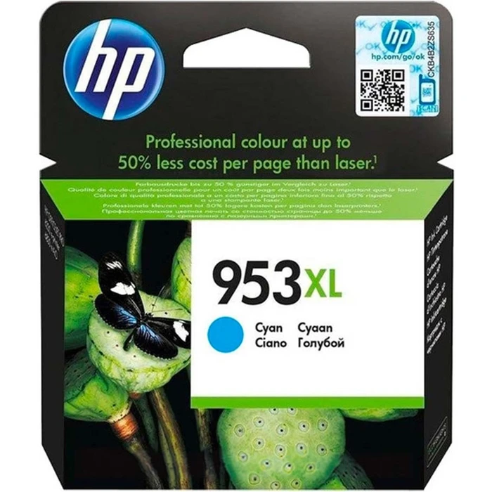 HP 953XL Γνήσιο Μελάνι Εκτυπωτή InkJet Κυανό (F6U16AE)