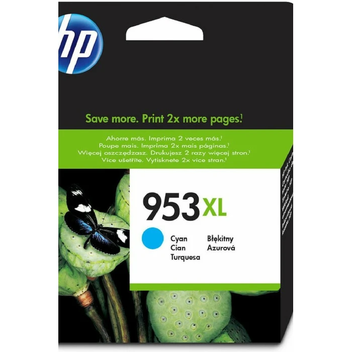 HP 953XL Γνήσιο Μελάνι Εκτυπωτή InkJet Κυανό (F6U16AE)