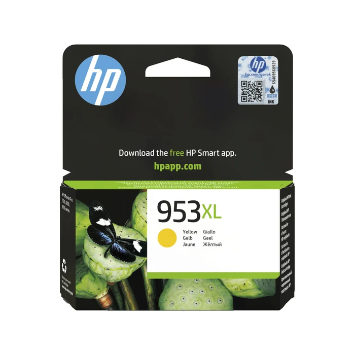 HP 953XL High Yield Yellow Original Ink Cartridge - 18 ml (F6U18AE)