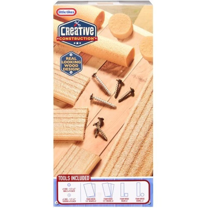 MGA Little Tikes Creative Construction Refill Pack Wood Plastic Screws Plastic Nails