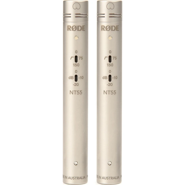 Rode NT55 Matched Pair Πυκνωτικά Μικρόφωνα Studio (Ζεύγος, ασημί/χρυσό)