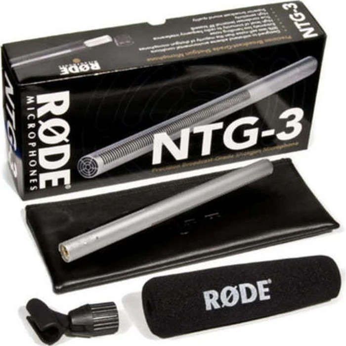 Rode NTG3 Πυκνωτικό Shotgun Μικρόφωνο (XLR / USB, Shock Mounted) - Ασημί