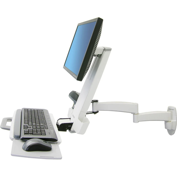 Ergotron Combo Arm Series 200, Black, for LCD up to 61 cm (24") with keyboard tray, mouse palm rest and barcode scanner holder