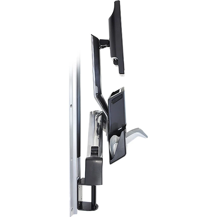 ERGOTRON StyleView Sit-Stand Combo Wall-Mount Sit-Stand Surface System for LCD up to 24" (61 cm) with Small CPU Holder