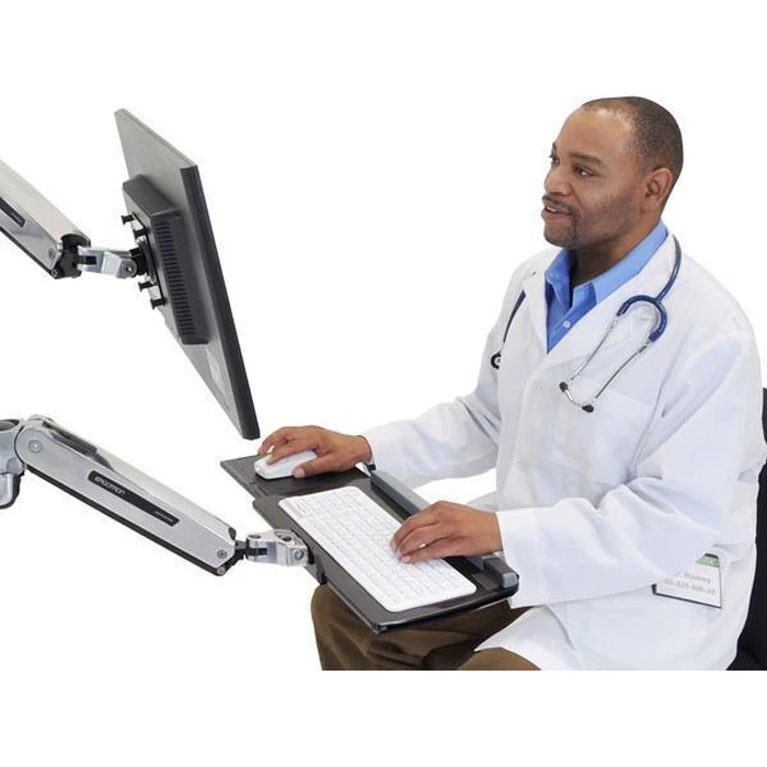 Ergotron LX Επιτοίχια Βάση Πληκτρολογίου με Βραχίονα Ασημί 45-354-026