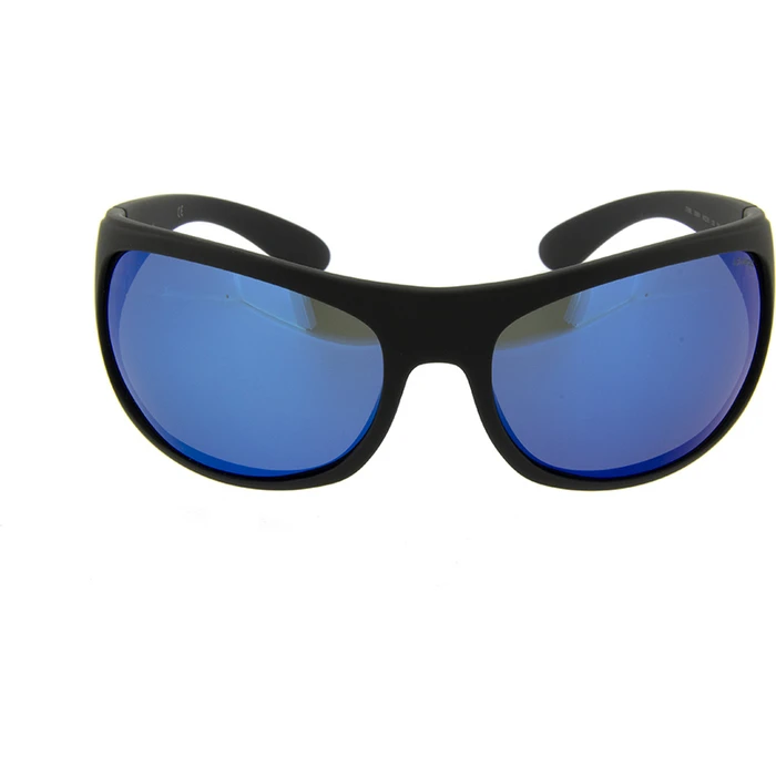 Polaroid Ανδρικά Γυαλιά Ηλίου με Μαύρο Κοκκάλινο Σκελετό και Μπλε Polarized Καθρέφτη Φακό 07886 003/5X