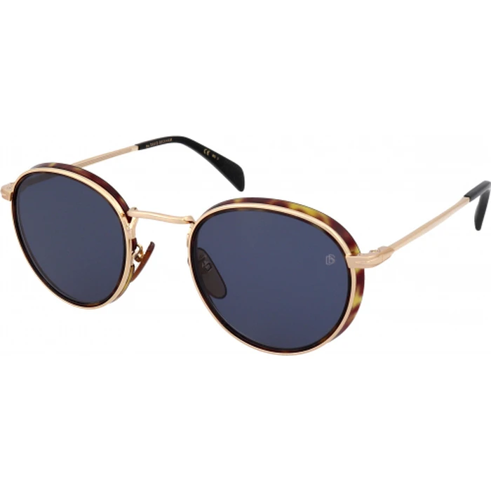 David Beckham Men's Sunglasses DB1033/S 2IK/KU - Gold Metal Frame with Blue Lenses