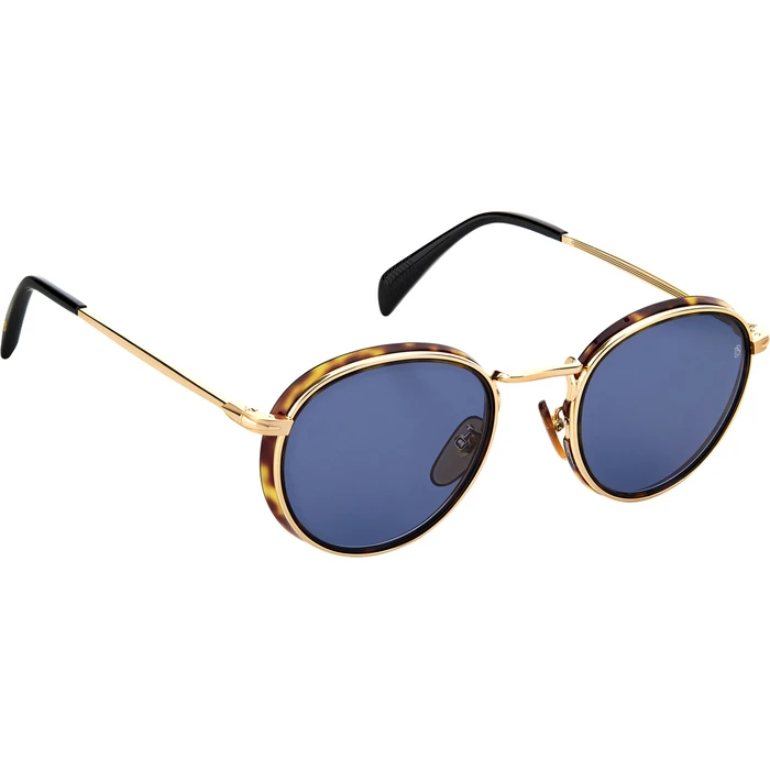 David Beckham Men's Sunglasses DB1033/S 2IK/KU - Gold Metal Frame with Blue Lenses