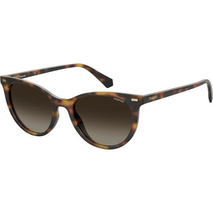 Polaroid Women's Sunglasses PLD4107/S 086LA — Brown Tortoiseshell Acetate Frame with Brown Gradient Polarized Lenses
