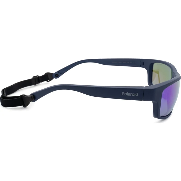 Polaroid Ανδρικά Γυαλιά Ηλίου με Μπλε Κοκκάλινο Σκελετό και Μπλε Polarized Καθρέφτη Φακό PLD7037/S PJP/5Z