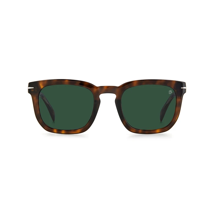 David Beckham Men's Sunglasses DB7076/S 086/QT - 50/21/145 mm, Acetate Frame (Brown Tortoise), Green Lens, 100% UV Protection