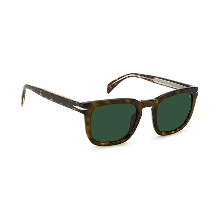 David Beckham Men's Sunglasses DB7076/S 086/QT - 50/21/145 mm, Acetate Frame (Brown Tortoise), Green Lens, 100% UV Protection
