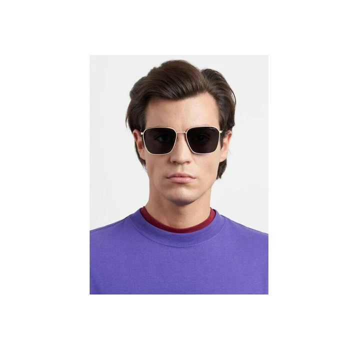 Polaroid Ανδρικά Γυαλιά Ηλίου με Χρυσό Μεταλλικό Σκελετό και Μαύρο Polarized Φακό PLD4120/G/S/X LOJ/M9