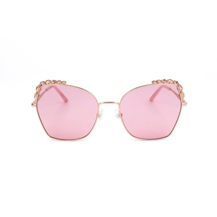 Carolina Herrera Γυναικεία Γυαλιά Ηλίου με Χρυσό Μεταλλικό Σκελετό και Ροζ Φακό