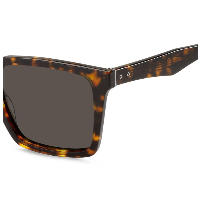 Tommy Hilfiger Unisex Γυαλιά Ηλίου με Καφέ Ταρταρούγα Κοκκάλινο Σκελετό και Γκρι Φακό TH2067/S 086/IR