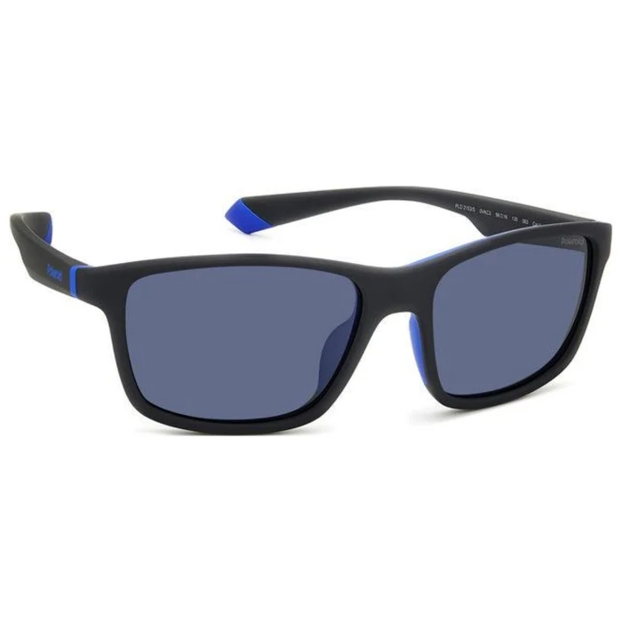 Polaroid Ανδρικά Γυαλιά Ηλίου με Μαύρο Κοκκάλινο Σκελετό και Μπλε Φακό PLD2153/S 0VK/C3