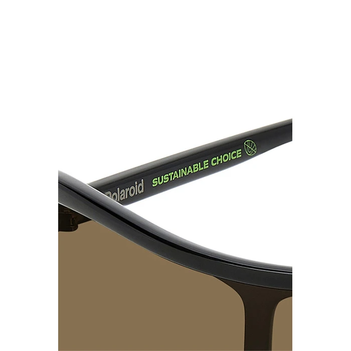 Polaroid Ανδρικά Γυαλιά Ηλίου με Μαύρο Κοκκάλινο Σκελετό και Καφέ Φακό PLD6216/S 807SP
