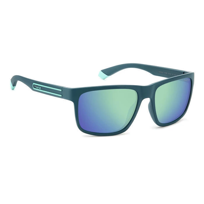 Polaroid Ανδρικά Γυαλιά Ηλίου με Μπλε Κοκκάλινο Σκελετό και Πράσινο Καθρέφτη Φακό PLD2157/S PYW/5Z
