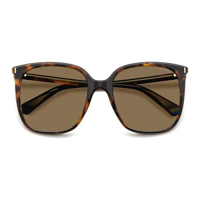 Polaroid Γυναικεία Γυαλιά Ηλίου με Καφέ Ταρταρούγα Κοκκάλινο Σκελετό και Καφέ Φακό PLD6218/S 086SP