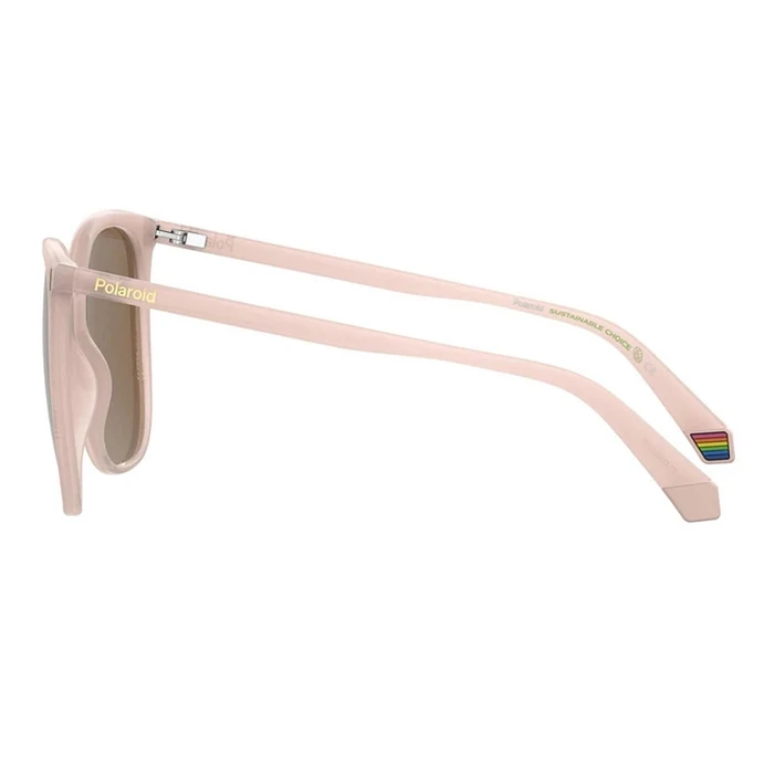 Polaroid Γυναικεία Γυαλιά Ηλίου με Ροζ Κοκκάλινο Σκελετό και Καφέ Φακό PLD6218/S 35JSP