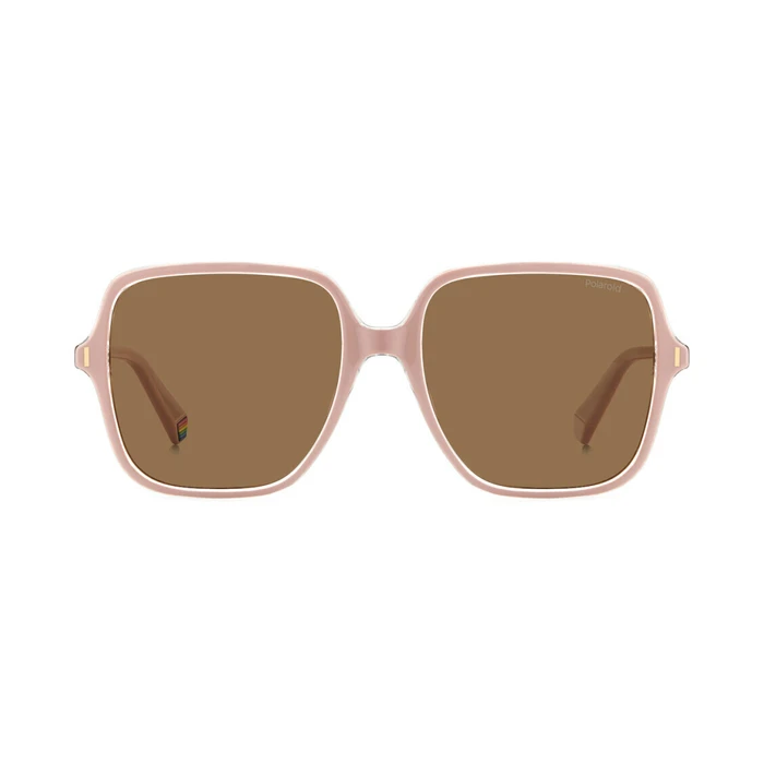 Polaroid Γυναικεία Γυαλιά Ηλίου με Ροζ Κοκκάλινο Σκελετό και Καφέ Φακό PLD6219/S 35J/SP