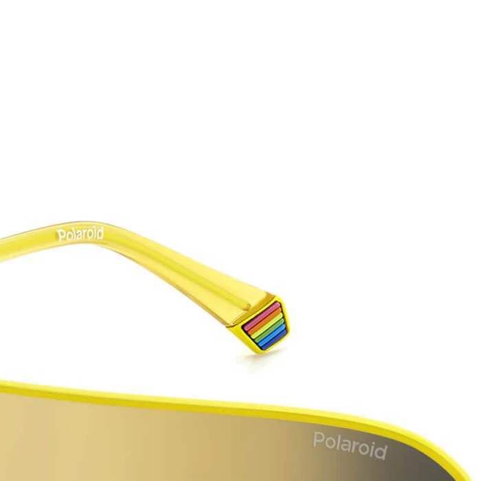 Polaroid Unisex Γυαλιά Ηλίου με Κίτρινο Κοκκάλινο Σκελετό και Χρυσό Polarized Καθρέφτη Φακό PLD6222/S 40G/LM
