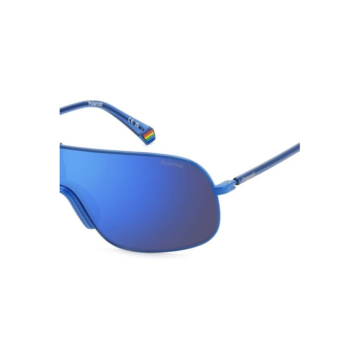 Polaroid Unisex Γυαλιά Ηλίου με Λευκό Κοκκάλινο Σκελετό και Μπλε Καθρέφτη Φακό PLD6222/S PJP