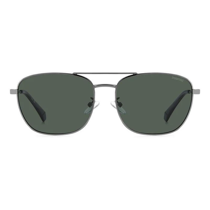 Polaroid Ανδρικά Γυαλιά Ηλίου με Ασημί Μεταλλικό Σκελετό και Πράσινο Φακό PLD4172/G KJ1/UC