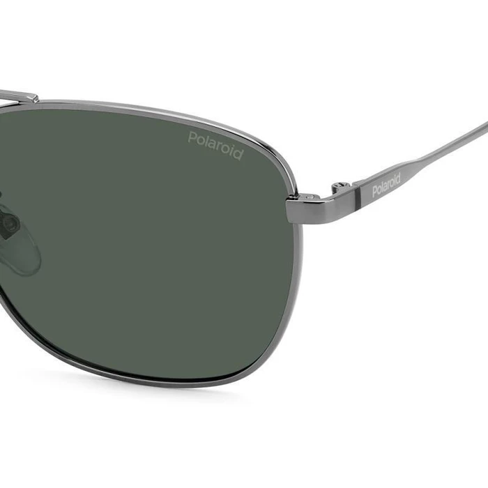 Polaroid Ανδρικά Γυαλιά Ηλίου με Ασημί Μεταλλικό Σκελετό και Πράσινο Φακό PLD4172/G KJ1/UC