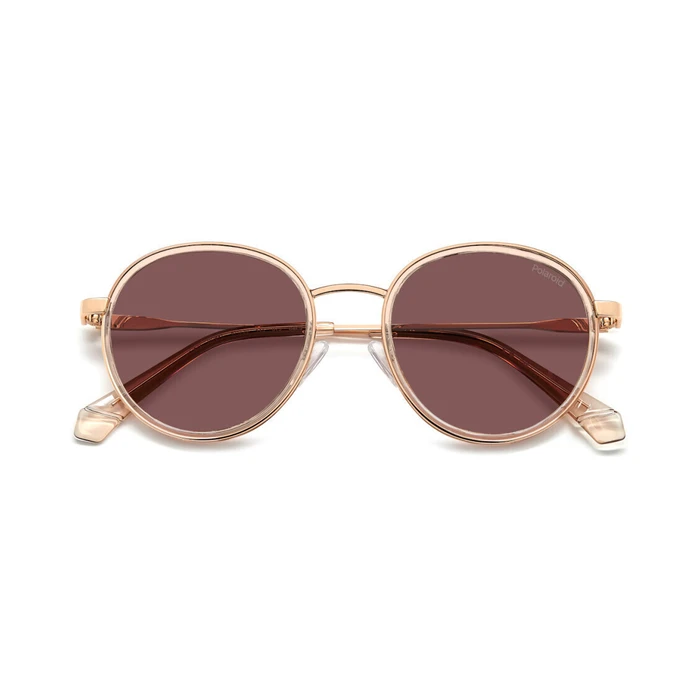 Polaroid Γυναικεία Γυαλιά Ηλίου με Ροζ Χρυσό Μεταλλικό Σκελετό και Ροζ Φακό PLD4173/G DDB/KL