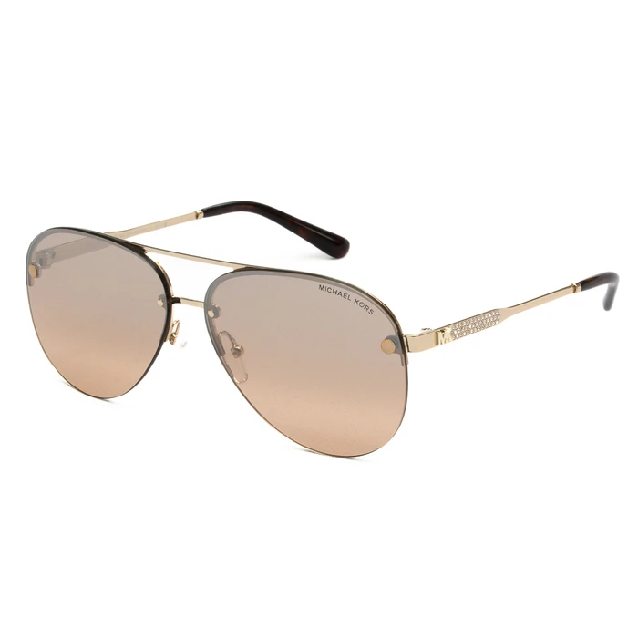 Michael Kors East Side Γυναικεία Γυαλιά Ηλίου με Χρυσό Μεταλλικό Σκελετό και Καφέ Καθρέφτη Φακό MK1135B 10143D