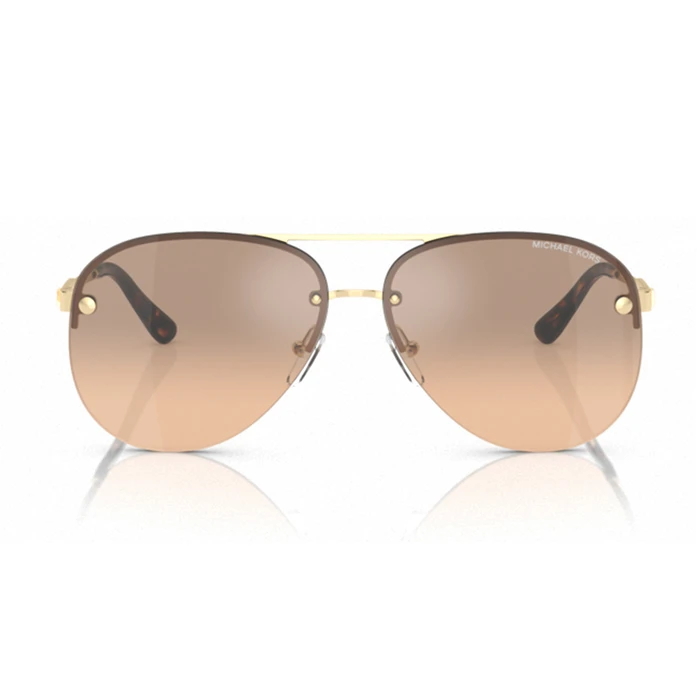 Michael Kors East Side Γυναικεία Γυαλιά Ηλίου με Χρυσό Μεταλλικό Σκελετό και Καφέ Καθρέφτη Φακό MK1135B 10143D