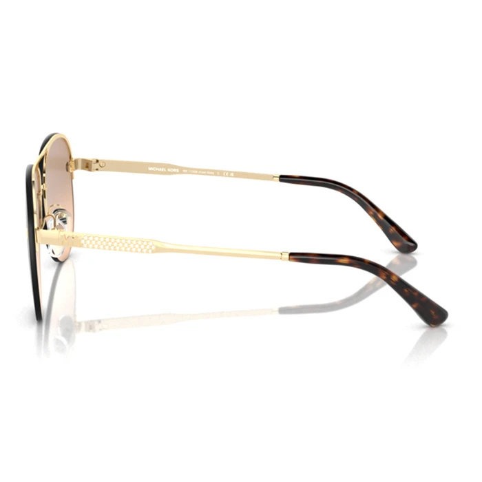 Michael Kors East Side Γυναικεία Γυαλιά Ηλίου με Χρυσό Μεταλλικό Σκελετό και Καφέ Καθρέφτη Φακό MK1135B 10143D