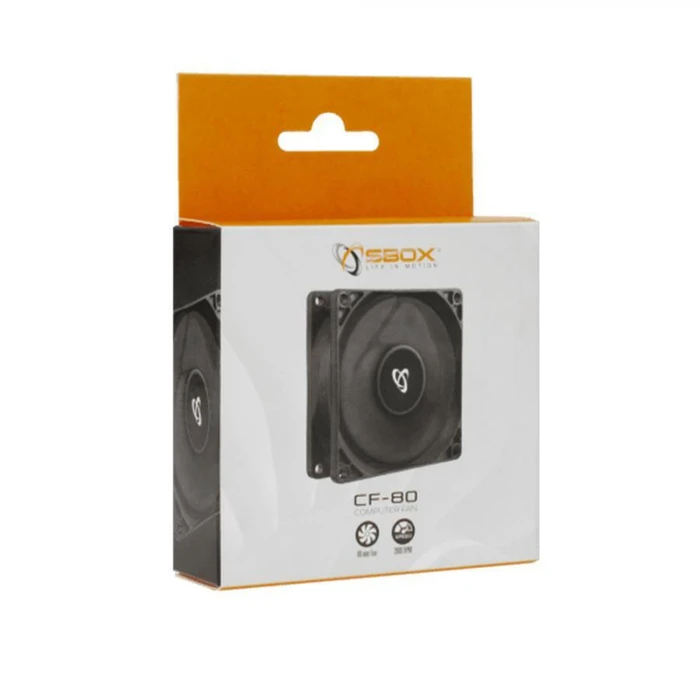 PC Fan SBOX CF-80 RETAIL BLACK 80 mm