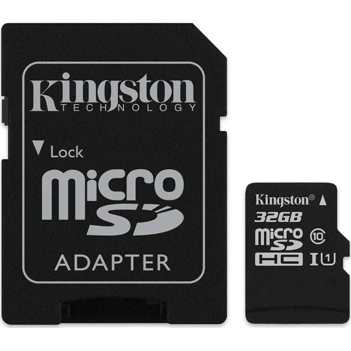 Kingston microSDHC 32GB U1 UHS-I 45MB/sμε αντάπτορα