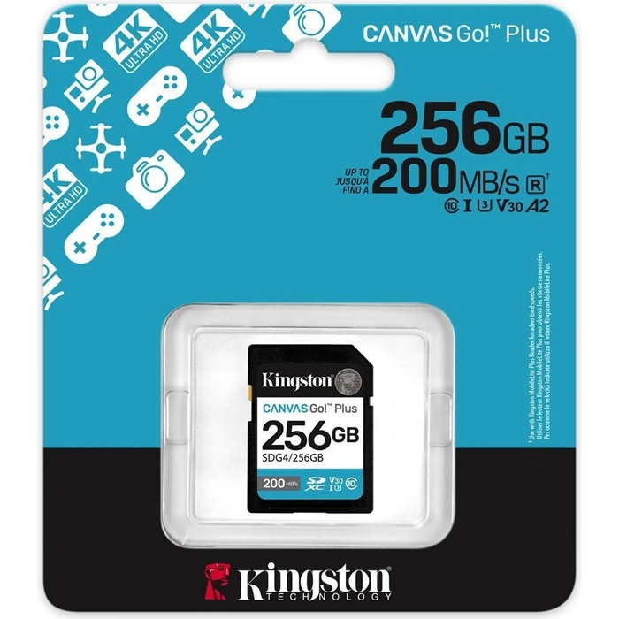 Kingston Canvas Go! SDXC 256GB U3 V30 UHS-I 90MB/s