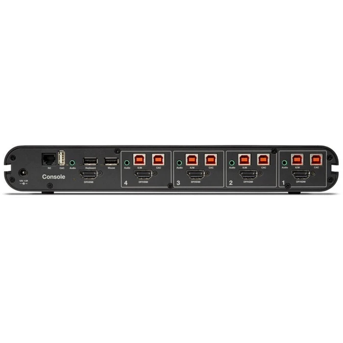 Belkin F1DN104KVM-UN-4 4-Port Single-Head KVM Switch (DP/HDMI to DP/HDMI) — 4K Ultra HD, NIAP Protection Profile 4.0