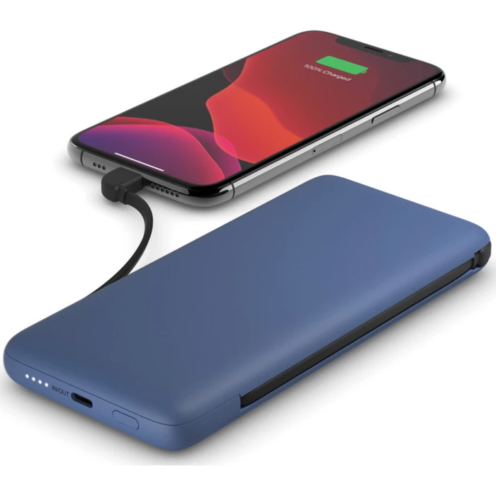 Φορητός Φορτιστής Belkin Power Bank 18W 10.000mAh USB-C + Lightning BPB006BTBLU Blue