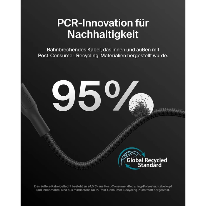 Καλώδια & αντάπτορες επικοινωνίας Belkin USB-C σε Micro-USB braided καλώδιο 1m μαύρο CAB026HQ1MBK