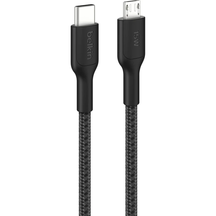 Καλώδια & αντάπτορες επικοινωνίας Belkin USB-C σε Micro-USB braided καλώδιο 1m μαύρο CAB026HQ1MBK