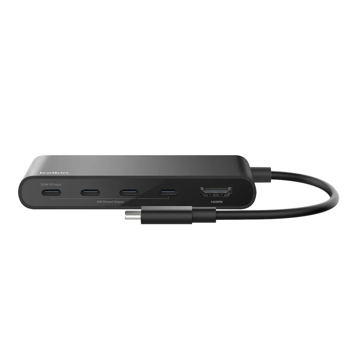 Belkin Connect USB-C 5-in-1 Docking Station with HDMI 4K 60Hz PD 100W Gray