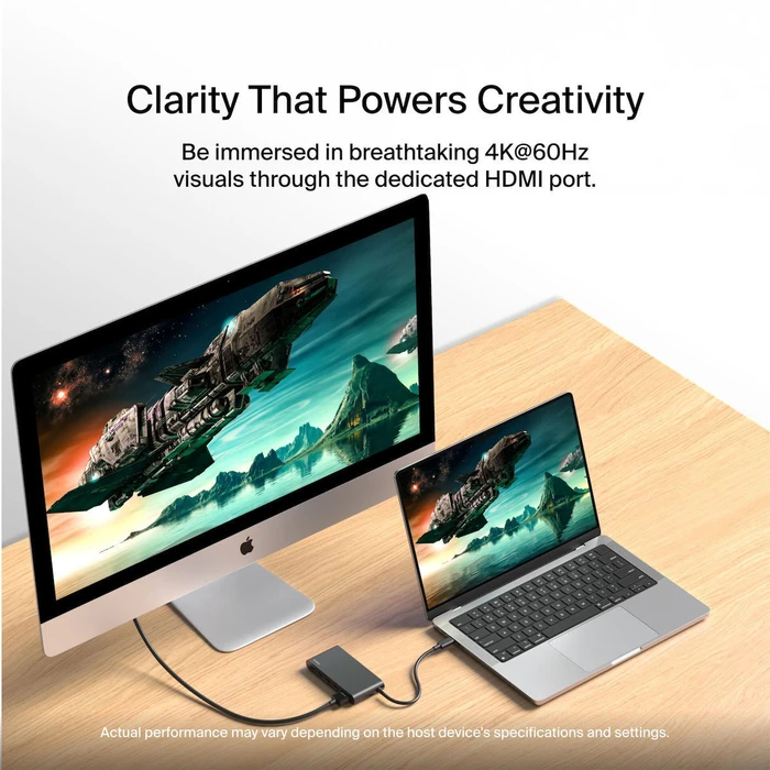 Belkin Connect USB-C 5-in-1 Docking Station with HDMI 4K 60Hz PD 100W Gray