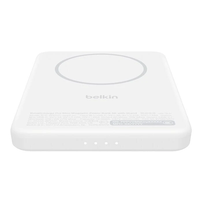 Belkin BoostCharge Slim Magnetic MagSafe Power Bank 5000mAh με Θύρα USB-C Λευκό