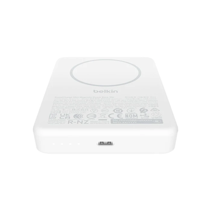 Belkin BoostCharge Slim MagSafe Power Bank 7500mAh 7.5W Λευκό