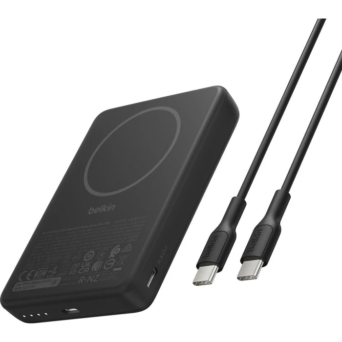 Belkin BoostCharge Slim MagSafe Qi2 Power Bank 10000mAh Μαύρο
