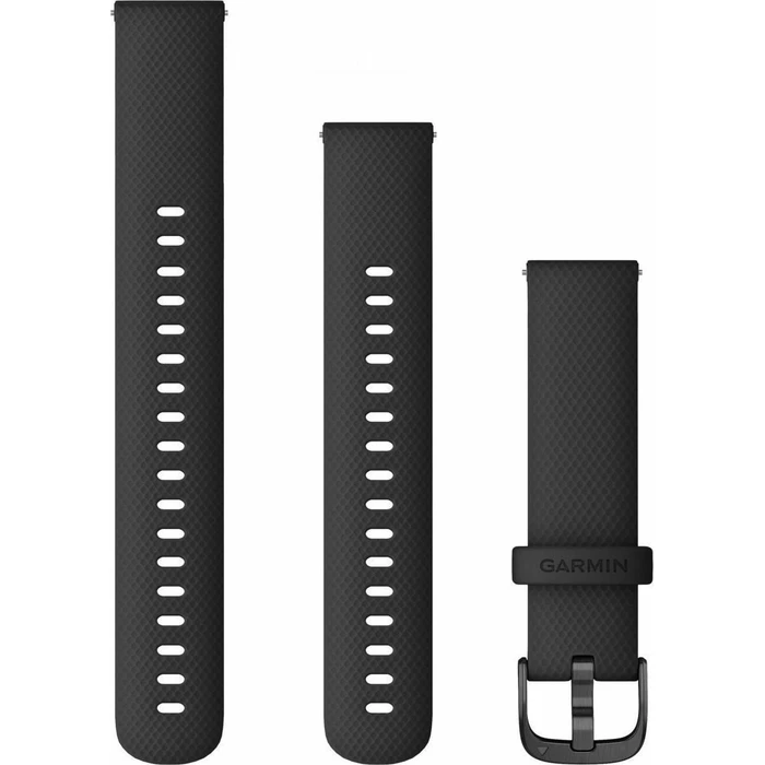 Garmin Quick Release 18mm Silicone Replacement Strap Black/Slate (Vivoactive 4S / Vivomove 3S)